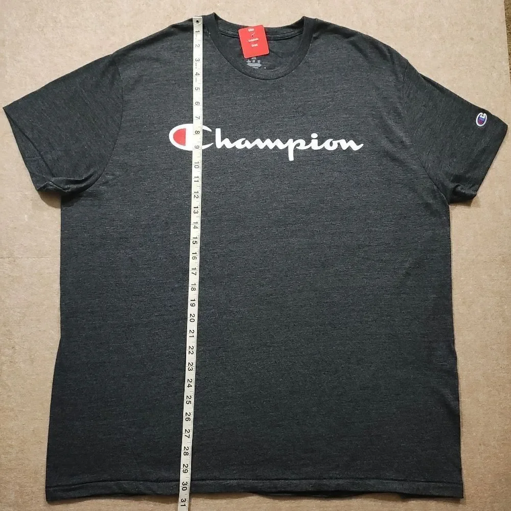 Champion Men's Charcoal Gray Logo T-Shirt #8